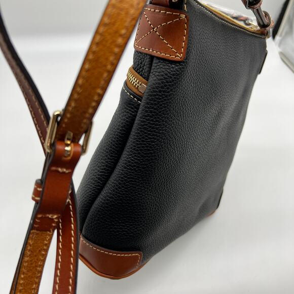 Dooney & Bourke Pebble Leather Crossbody Purse Black - Picture 7 of 13